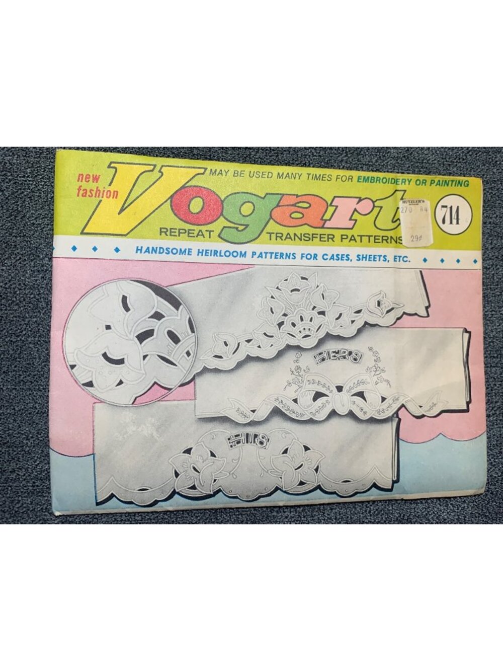 Vogart Repeat Heirloom Transfer Patterns for Embroidery 714 - New
